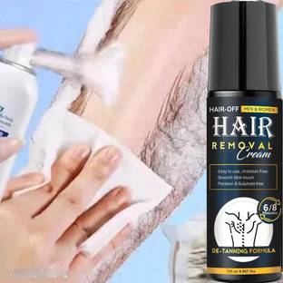 LEETEE Hair Removal Cream Spray for Mens Hand, Leg & Under Arm, Painless Spray Spray