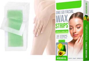 SHENYCOLORS FACIAL WAX STRIPS AVOCADO Strips FOR GET SMOOTH SKIN Strips