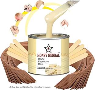 HONEY HERBAL One of the best hair removal wax for men and women(arms,legs and under arms) white chocolate ( wax Wax
