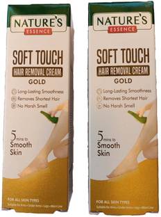 Nature's Essence Soft Touch Hair Removal Cream GOLD, 50 g each (Pack of 2) Cream