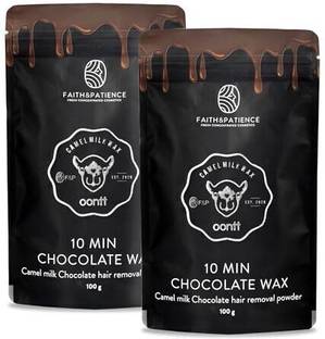 Faith & Patience Chocolate Hair Removal Powder - 10 Min Full Body Wax combo of 2 Wax