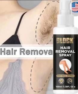 Glock Hair Removal Cream for Men Chest, Back, Legs, Under Arms & Intimate Area Spray