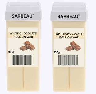 Sarbeau White Chocolate Roll-On Wax for Hair Removal | 100g Cartridge (Pack of 2)_C_141 Cream