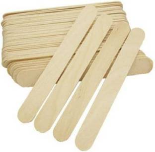 SIOPAWORLD Wooden Professional Disposable Wax Knife/Spatulas/Applicators 50 pcs . Strips