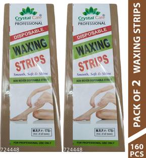 Crystal Care Waxing Strips - Beige-140 Pcs Strips (140 Strips, Set of 2) Strips
