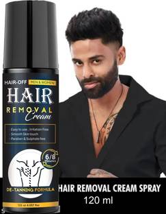 LEETEE Hair Removal Cream Spray for Men Chest, Back, Legs, Under Arms & Intimate Area Cream
