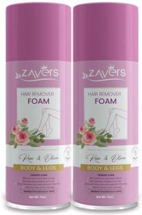 Zavers Hair Removal Foam for Women (Pack of 2) - Enriched with Rose & Olive Extracts Cream