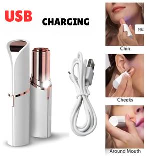 UBRONIK Lipstick Shape Hair Shaver Electronic Flawless Facial Remover for Women Strips