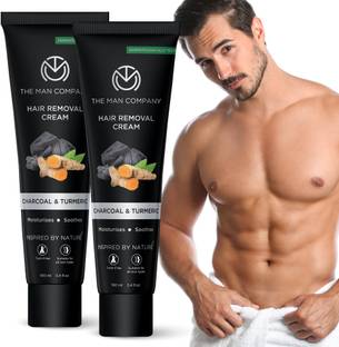 THE MAN COMPANY Hair Removal Cream for Men (Pack of 2, 100 gm each) with Charcoal & Turmeric Cream