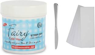 THE BODY CARE Combo Wax Kit (Microwavable Fairy Cold Wax 200g + 40 Strips + 1 Knife) Wax