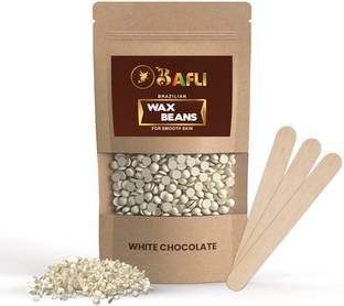 Bafli Hair Removal Brazilian Hard Wax Beans White Chocolate 100g Wax