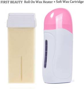 FIRST BEAUTY Professional Roll On Wax Warmer with Soft Wax Cartridge-Wax Roller Refill Kit Wax