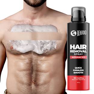 BEARDO Hair Removal Spray Men | Quick Painless Hair Removal Cream Spray For Smooth Body Cream