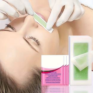 luzimaisa Painless Instant Hair Removal Facial Wax Strips with Cleansing Wipes Strips