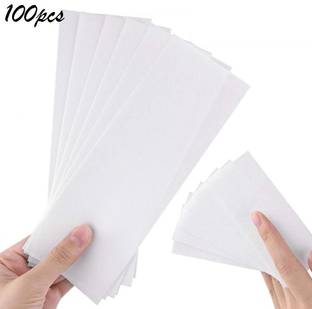 LOVHIDE 100 Pieces Non Woven Wax Strips Hair Removal Waxing Facial Body Epilating Strips