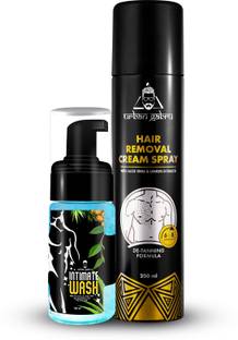 urbangabru Hair Removal Cream Spray - 200 ml & Intimate Wash 100 ml - Body Care Kit Spray