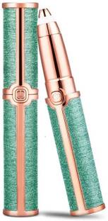 PKK TRADERS Flawless Rechargeable 2 in 1 Eyebrow Trimmer and Painless Facial Hair remover Trimmer Shaver Body Trimmer for Women Face, Lips, Bikini, Nose Hair Removal Electric Trimmer Hair Curler