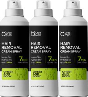 Qraa Men Hair Removal Cream Spray| Painless Body Hair Removal Powder Spray For Men's Spray