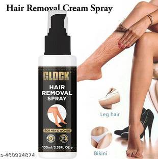 Glock Painless Body Hair Removal Spray Cream - For Chest, Back, Legs & Under Arms Spray
