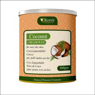 kuraiy Coconut Wax for Smooth Hair Removal - 800gm Coconut extracts Wax