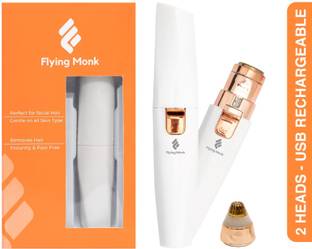 Flying monk 2 in 1 Lipstick Shape Electronic Facial Hair Eyebrow Remover Shaver Waxing Strips