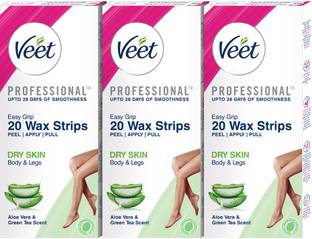 Veet Professional Waxing Kit for Dry Skin Strips