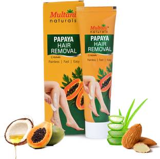 Multani Naturals Papaya Hair Removal Cream | Painless & Easy Hair Removal Cream - 60ml Cream