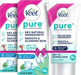 Veet Pure Hair Removal - Dry Skin Cream 50g,Set Of 2 Cream