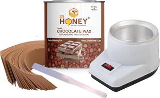 DR.HONEY new dark chocolate wax 650.5 gm and heater strip naif new product Wax