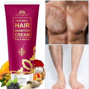 INTIMIFY Hair Growth Inhibitor, Reduction of Unwanted Body and Facial Hair Men & Women Cream
