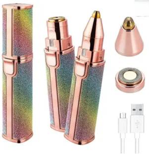 CHG 2-in-1 Electric Eyebrow Trimmer USB Charging Eye Brow Epilator Mini Shaver, Men & Women