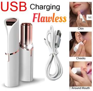 Loyalmart Lipstick Shape Electric Pain less Facial Hair Remover Shaver Waxing Strips
