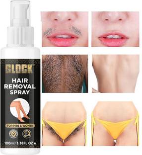 Glock Hair Removal Cream Spray for Womens Hand, Leg & Under Arm, Painless Hair Removal Spray