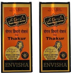 ENVISHA Thakur Hai Oil Blackens tha white hair with herbs 100ml ×2