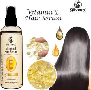 MAUR'SMAYUR NATURALS Vitamin E Serum , Provides Long lasting Frizz Control , Smooth & Glossy Hair