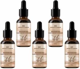 house of common Advance Hair Growth Serum, Makes Hair Smooth, Soft & Shiny (30ml) Pack of 5