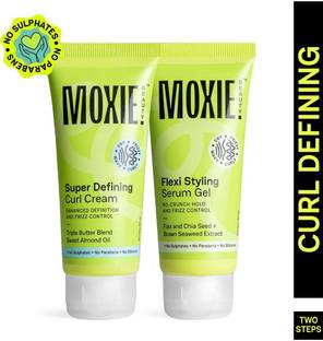 MOXIE BEAUTY Curly Vibe Setter Travel Duo | Curl cream + Serum Gel | Boosts Curl Definition