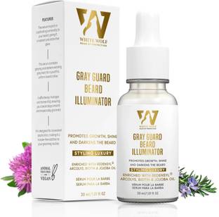 White Wolf Gray Guard Beard Illuminating Serum For Men, Beard Growth Serum