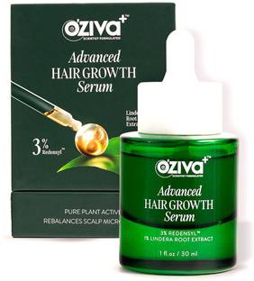 OZiva Advanced Hair Growth Serum 3% Redensyl, 1% Lindera Root | Scalp & Regrowth