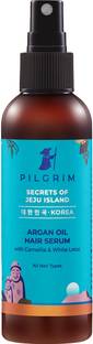 Pilgrim Argan Oil Hair Serum | with White Lotus & Camellia | Korean K-Beauty | For Gloss & Shine, Fights Frizz & Dryness | Gloss Repair Dry-Damaged Hair | Paraben & Mineral Oil Free