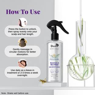 DRIDDLE Rosemary Water Spray for Hair Growth & Hair Thickness with Rice Water