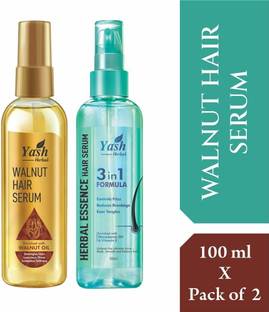 Yash Herbal Hair Serum For Women & Men With Macadamia & Walnut Oil For Dry Frizzy Hair