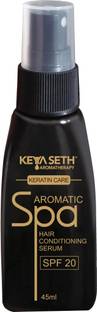 KEYA SETH AROMATHERAPY Keratin Care Hair Conditioning Serum, SPF 20 After Straightening & Smoothening for Flexible Strong & Manageable hair with Natural Goodness of Essential Oil for Men & Women.