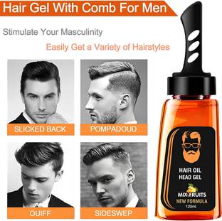 LACASA BEAUTY CARE Men Hair Styling Gel With Comb Natural Wet Look