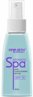 KEYA SETH AROMATHERAPY Aromatic Spa Hair Conditions Serum SPF 15-for Dry, Rough Hair for 24-hour Frizz-free Sun Protection & Manageable Hair with Pure Essential Oil & Geranium