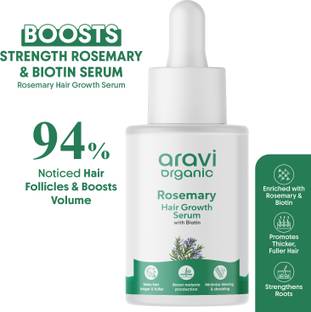 Aravi Organic Rosemary & Biotin Hair Growth Serum - For Hair Growth & Nourishes Scalp