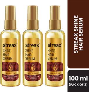 Streax Hair Serum Vitalized with Walnut Oil, For Shiny & Smooth Hair