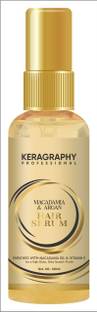KERAGRAPHY Macadamia and Argan Hair Serum Vitamin E, Gloss Super shiny Finish Frizz Dismiss