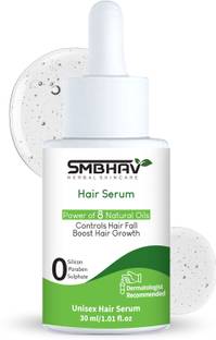 SMBHAV Herbal Hair Serum with 8 Natural Oils | Controls Hair Fall | Boosts Growth -30ml