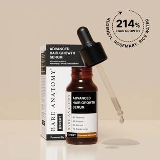 BARE ANATOMY Advanced Hair Growth Serum - Redensyl, Rosemary, Anagain, Biotin | Women & Men